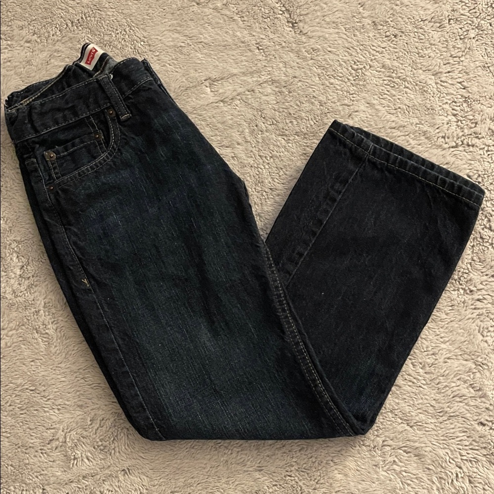 Levi's 505s Boys Dark Wash Straight Jeans SZ 10